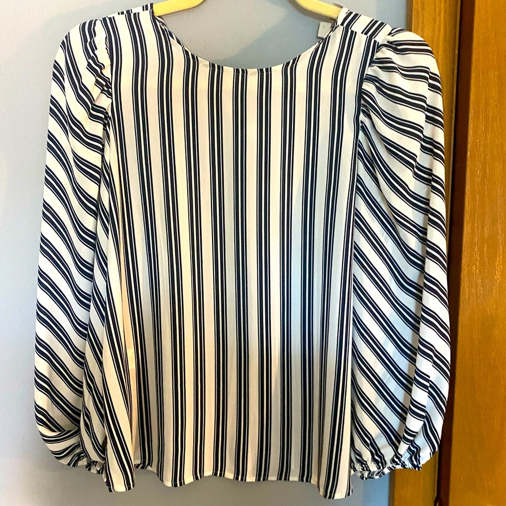 Navy striped blouse - Loft